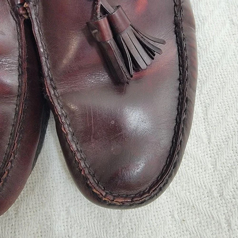 G.H. Bass‎ & Co Weejuns Layton Tassel Loafers Kiltie Burgundy Sz 10.5 E Made USA